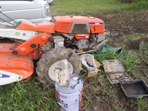 ディーゼル耕運機　エンジンオイル　交換　220620